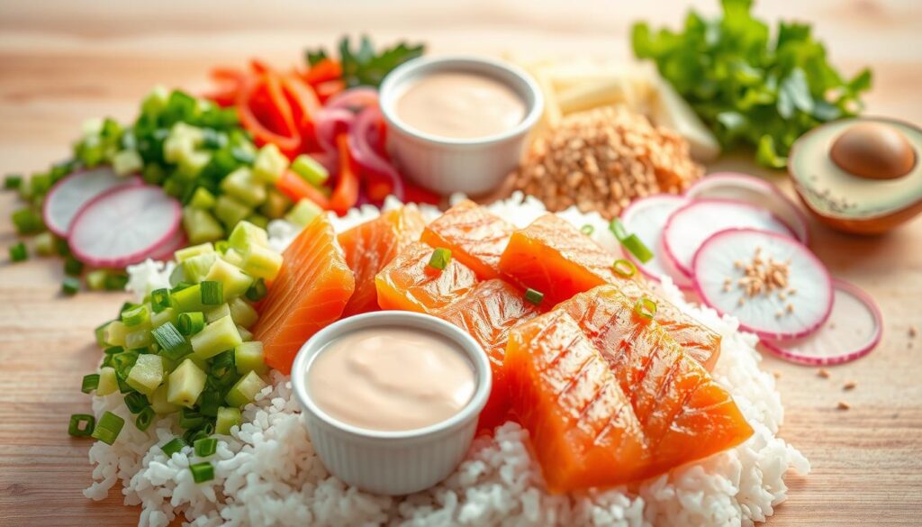 Salmon Poke Bowl Toppings